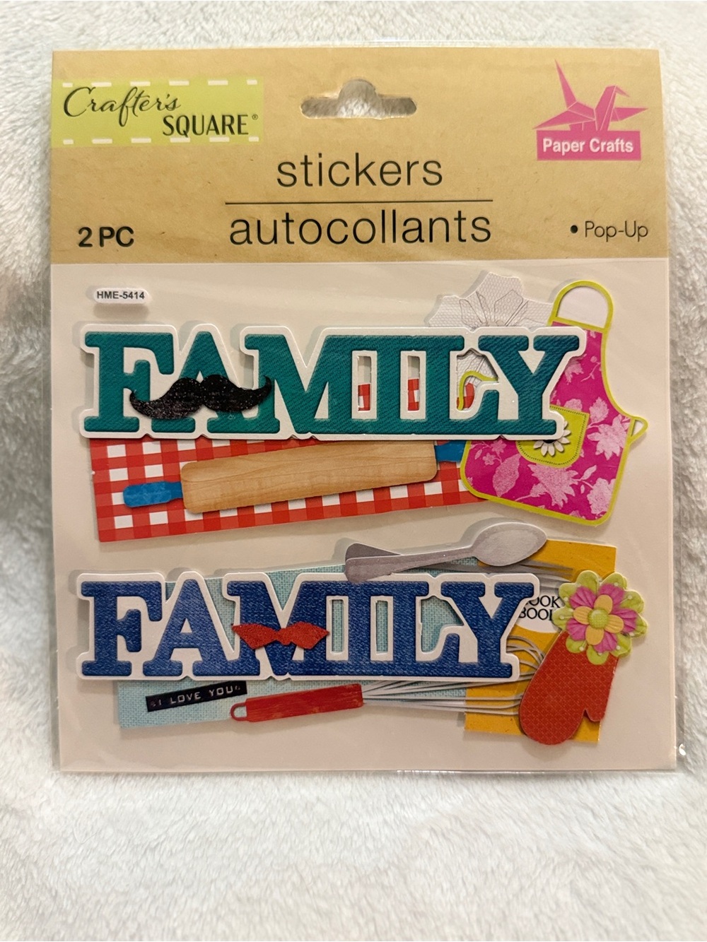 Crafter's Square 'FAMILY' Pop-Up Sticker Set